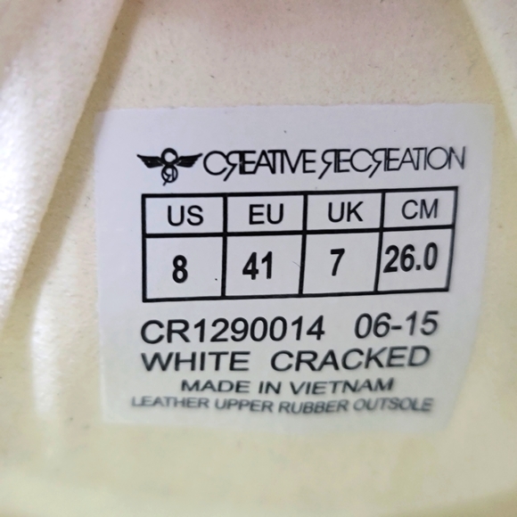 Made in Italy Creative Recreation White and Gold Art Deco Sneakers - Picture 6 of 16